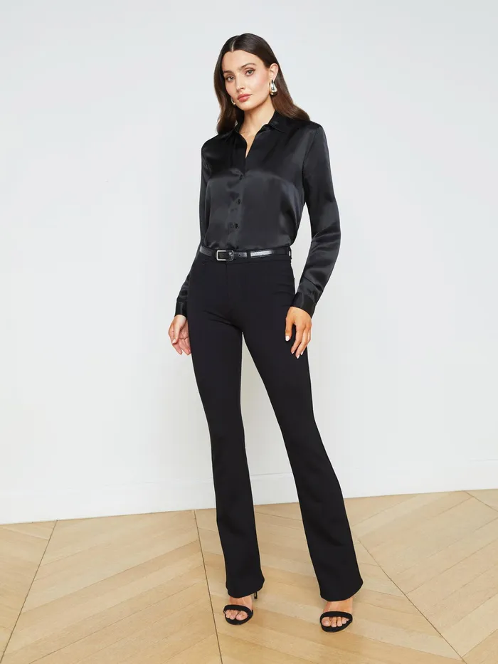 Women L039Agence Blouses and Tops Tyler Silk Blouse Black Women L039Agence Blouses and Tops Tyler Silk Blouse Black