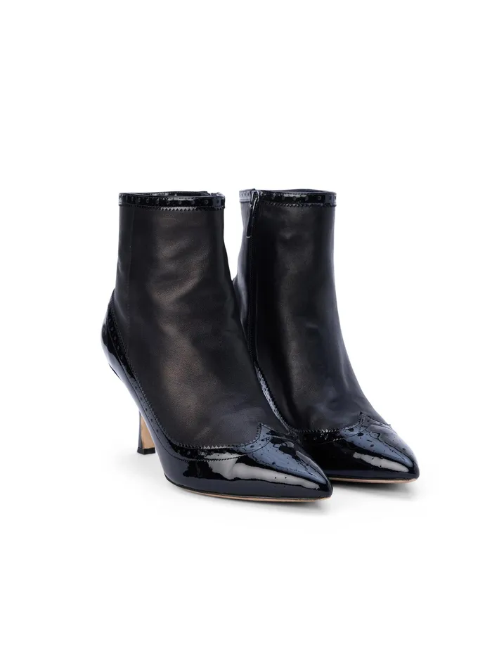 Women L039Agence Boots and Booties New Ember Patent Leather Bootie Black Patent Women L039Agence Boots and Booties New Ember Patent Leather Bootie Black Patent