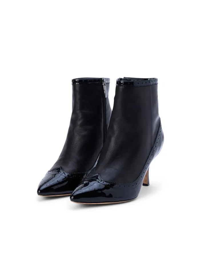 Women L039Agence Boots and Booties New Ember Patent Leather Bootie Black Patent Women L039Agence Boots and Booties New Ember Patent Leather Bootie Black Patent