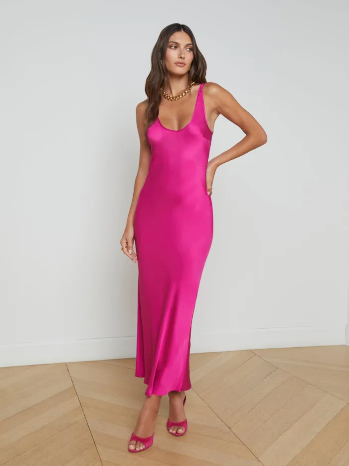Women L039Agence Dresses and Jumpsuits Akiya Dress Light Ruby