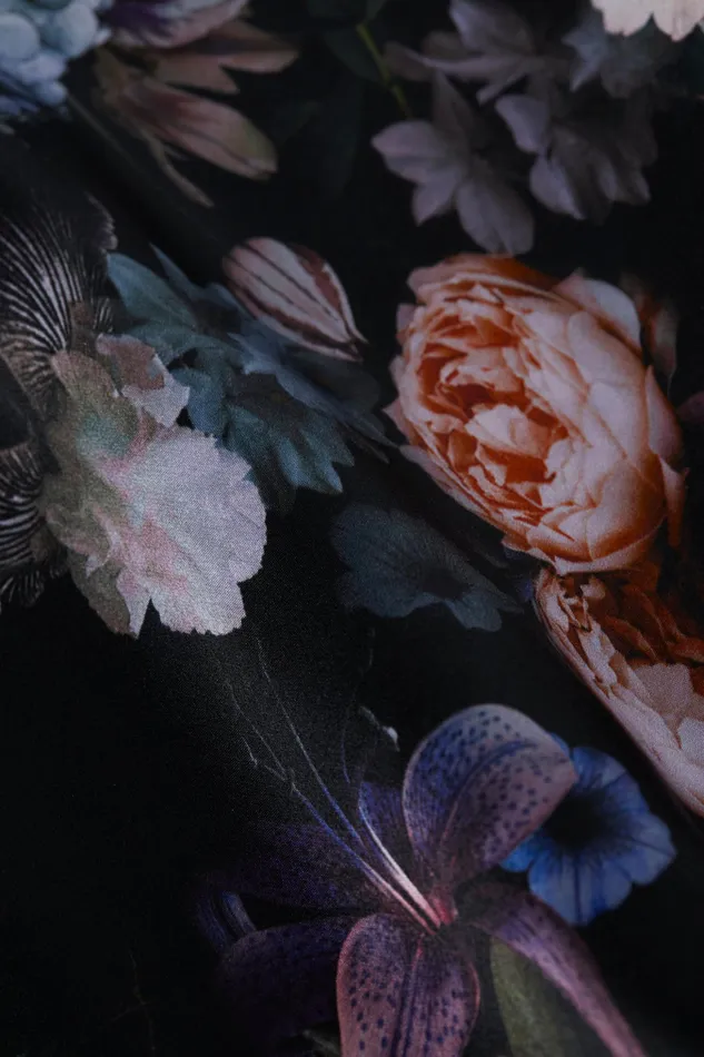Women L039Agence Dresses and Jumpsuits Kenna Silk Gown Black Multi Vintage Oil Flower Women L039Agence Dresses and Jumpsuits Kenna Silk Gown Black Multi Vintage Oil Flower
