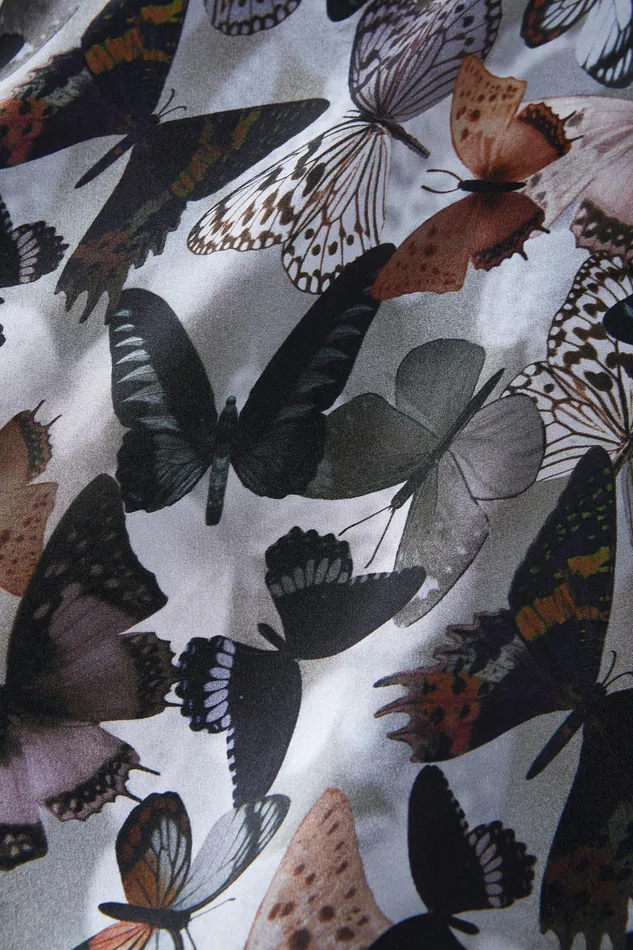 Women L039Agence Dresses and Jumpsuits Zaria Silk Mini Dress Multi Dark Butterfly Women L039Agence Dresses and Jumpsuits Zaria Silk Mini Dress Multi Dark Butterfly