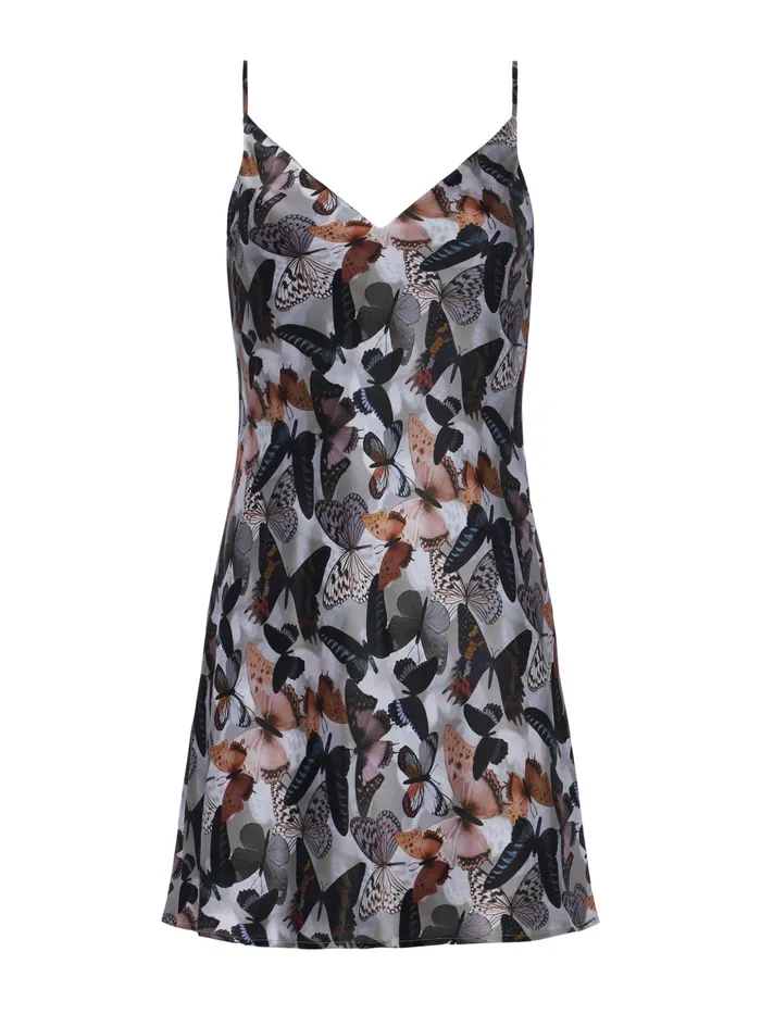 Women L039Agence Dresses and Jumpsuits Zaria Silk Mini Dress Multi Dark Butterfly Women L039Agence Dresses and Jumpsuits Zaria Silk Mini Dress Multi Dark Butterfly