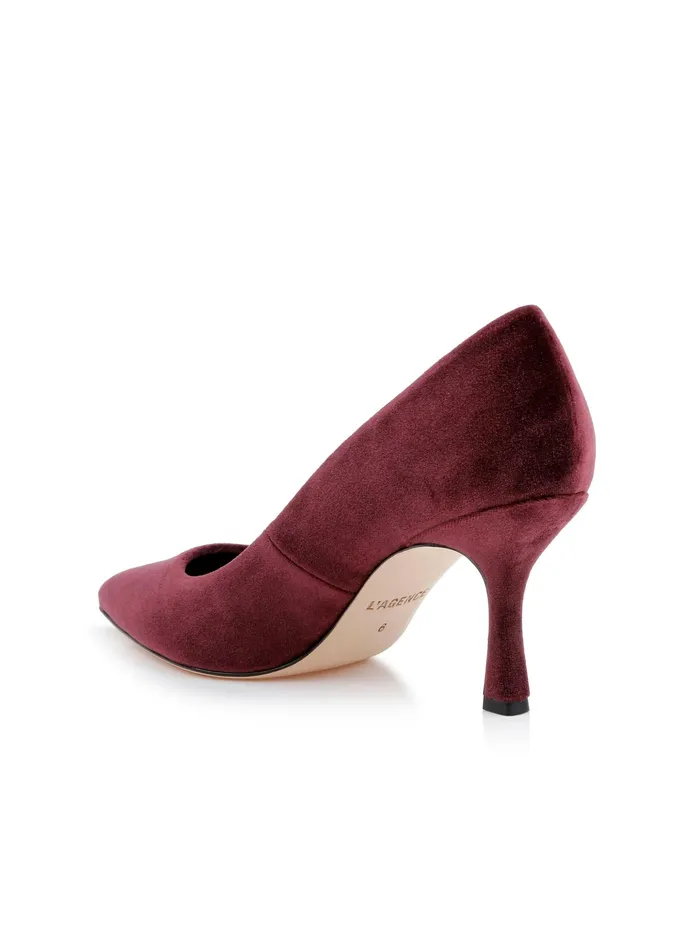 Women L039Agence Heels Fleur Velvet Pump Burgundy Velvet Women L039Agence Heels Fleur Velvet Pump Burgundy Velvet
