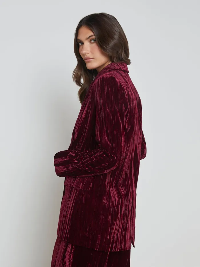 Women L039Agence Matching Sets Aimee Velvet Blazer Dark Port Velvet Women L039Agence Matching Sets Aimee Velvet Blazer Dark Port Velvet