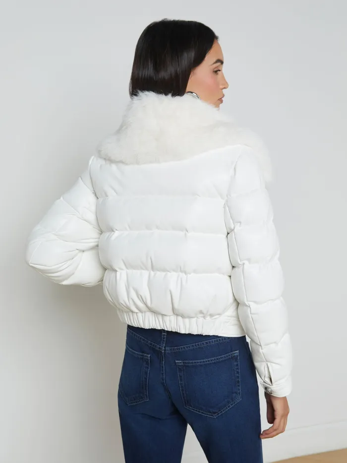 Women L039Agence Outerwear New Bretton Puffer Jacket White Women L039Agence Outerwear New Bretton Puffer Jacket White