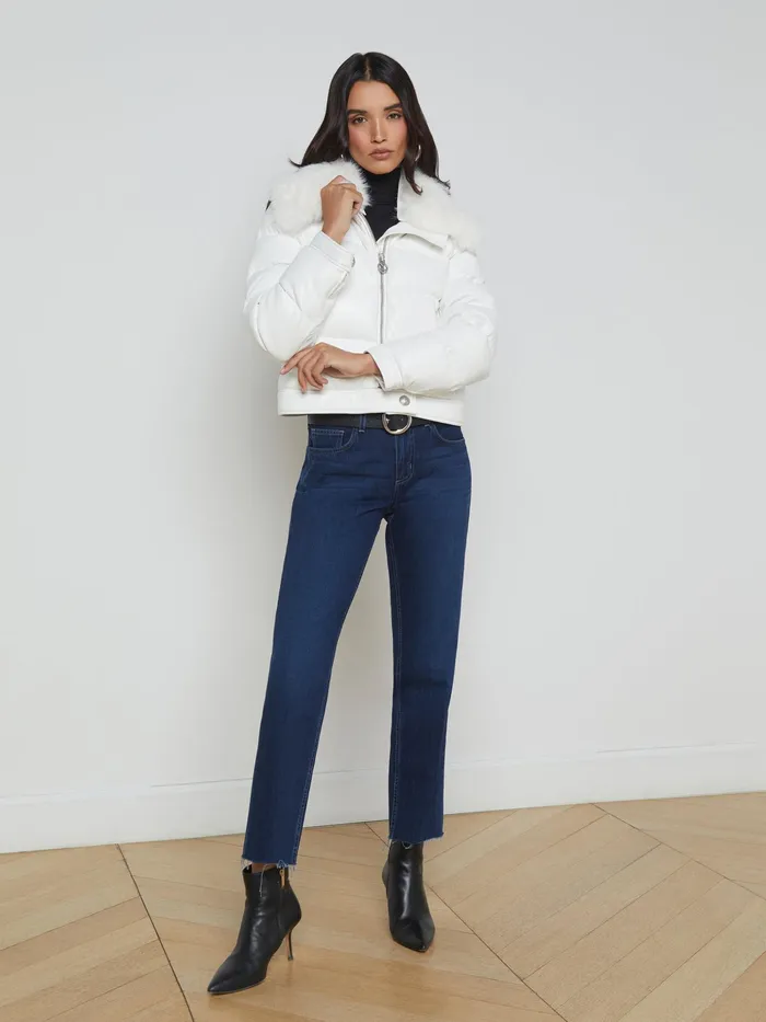 Women L039Agence Outerwear New Bretton Puffer Jacket White Women L039Agence Outerwear New Bretton Puffer Jacket White