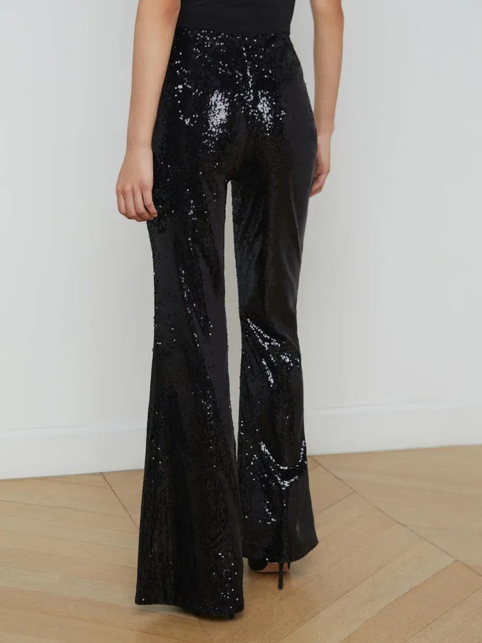 Women L039Agence Pants Honor Sequin Pant Black Women L039Agence Pants Honor Sequin Pant Black