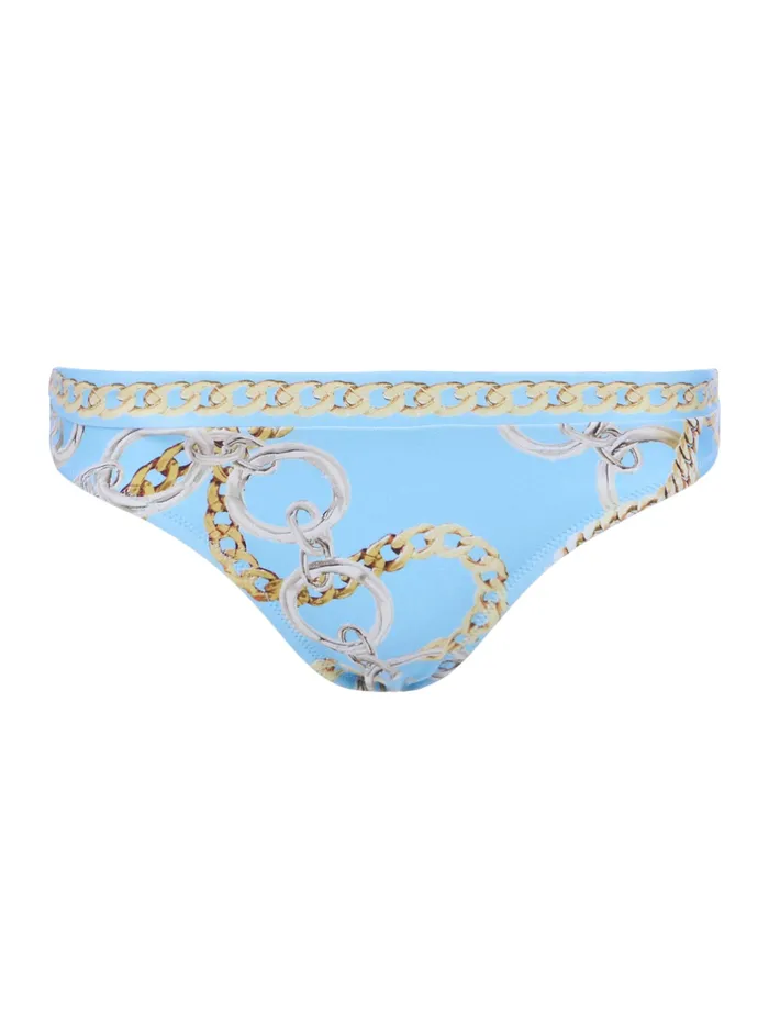 Women L039Agence Swimwear Nicole Bikini Bottom Sky Blue Multi Chain Women L039Agence Swimwear Nicole Bikini Bottom Sky Blue Multi Chain