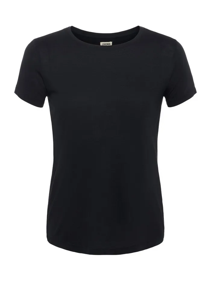 Women L039Agence Tees Ellie Cashmere Jersey Tee Black Women L039Agence Tees Ellie Cashmere Jersey Tee Black