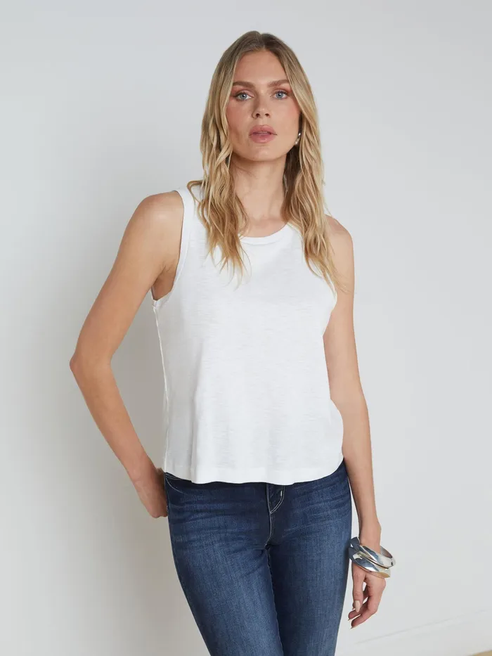 Women L039Agence Tees Mikaela Cotton Tank White
