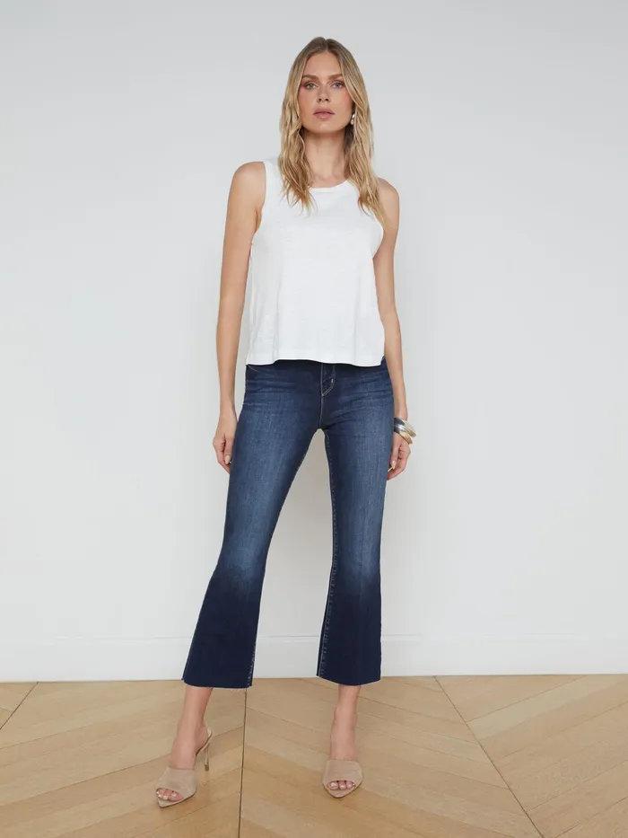 Women L039Agence Tees Mikaela Cotton Tank White Women L039Agence Tees Mikaela Cotton Tank White