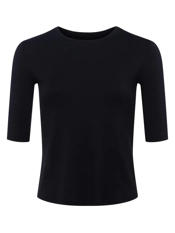 Women L039Agence Tees Saundra Jersey Tee Black Women L039Agence Tees Saundra Jersey Tee Black