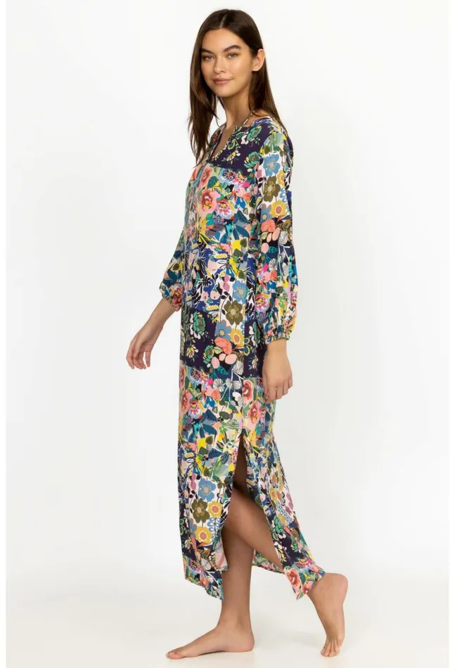 Women Layla Puff Sleeve Maxi CoverUp Layla Johnny Was Cover Ups and Kimonos