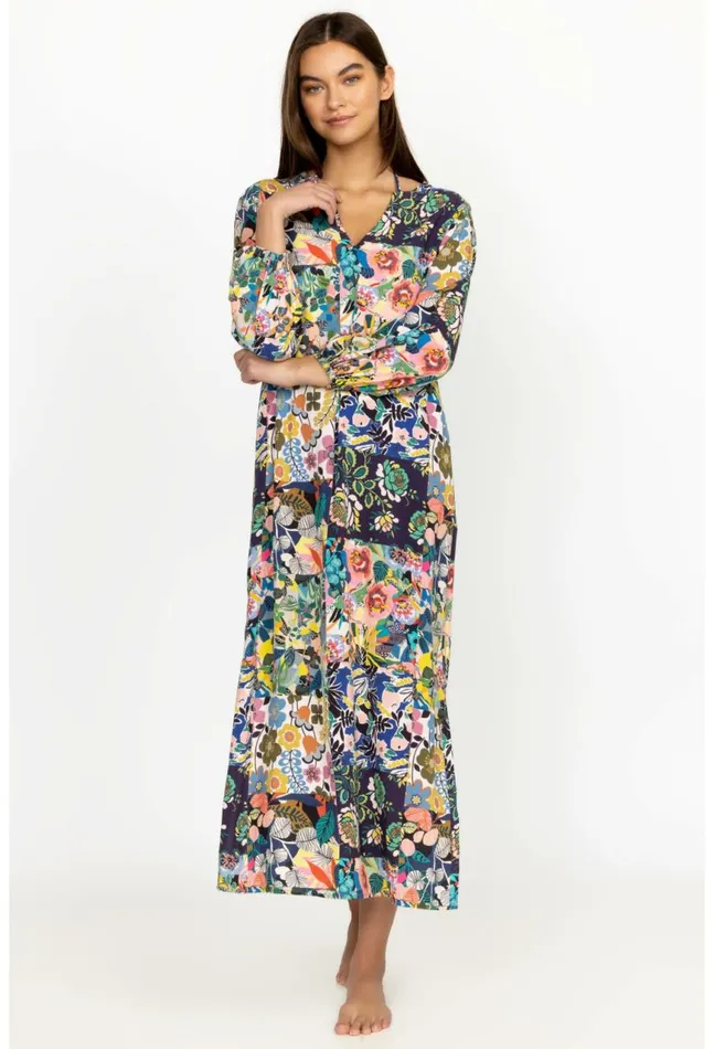 Women Layla Puff Sleeve Maxi CoverUp Layla Johnny Was Cover Ups and Kimonos
