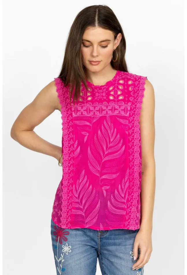Women Leafy Concetta Blouse Orchid Lei Johnny Was Tops