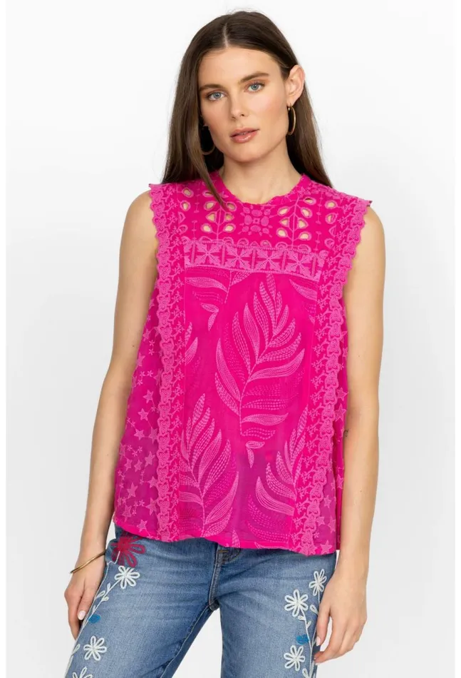 Women Leafy Concetta Blouse Orchid Lei Johnny Was Tops