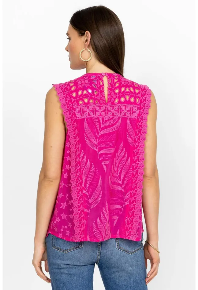 Women Leafy Concetta Blouse Orchid Lei Johnny Was Tops