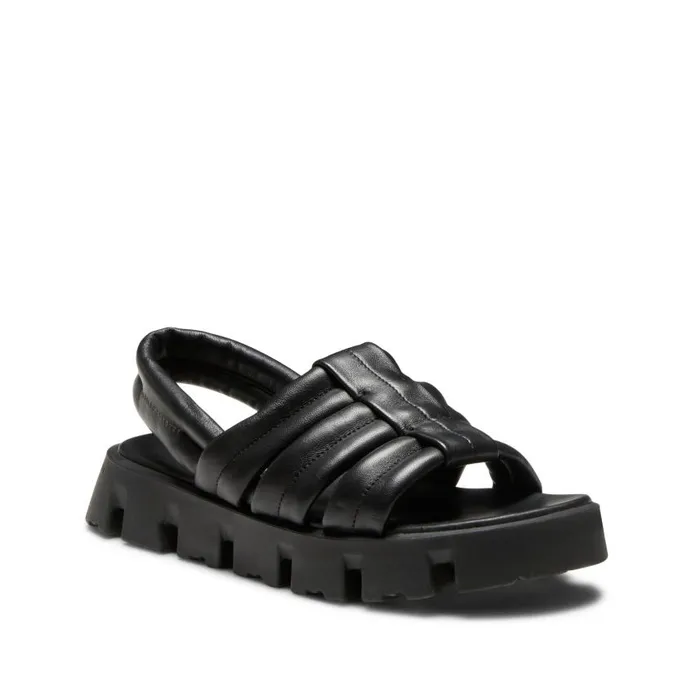 Women Leather Sandal Black Fratelli Rossetti Sandals