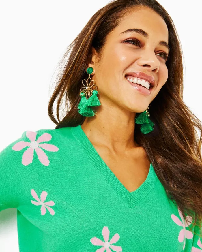 Women Lilly Pulitzer Jewelry Come On Clover Earrings Conch Shell Pink Women Lilly Pulitzer Jewelry Come On Clover Earrings Conch Shell Pink