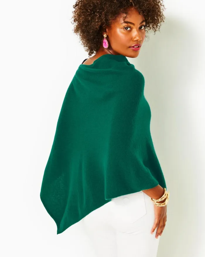 Women Lilly Pulitzer Tops Harp Cashmere Wrap Evergreen Women Lilly Pulitzer Tops Harp Cashmere Wrap Evergreen
