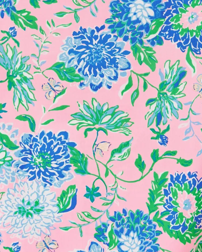 Women Lilly Pulitzer Tops Klaudie Ruffle Sleeve Top Lunar Blue Women Lilly Pulitzer Tops Klaudie Ruffle Sleeve Top Lunar Blue