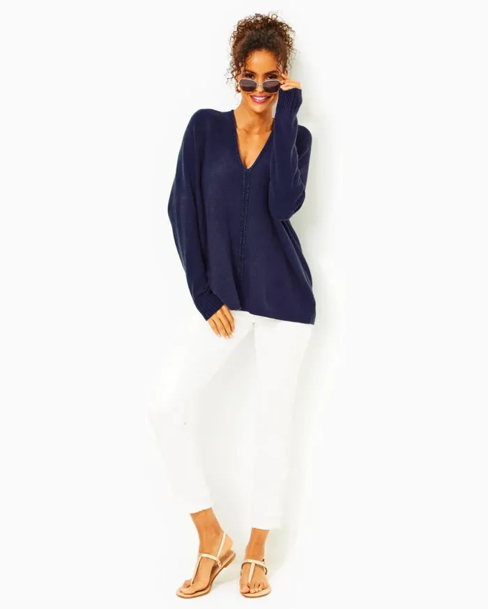 Women Lilly Pulitzer Tops Sevie Dolman Sleeve Sweater Low Tide Navy Women Lilly Pulitzer Tops Sevie Dolman Sleeve Sweater Low Tide Navy