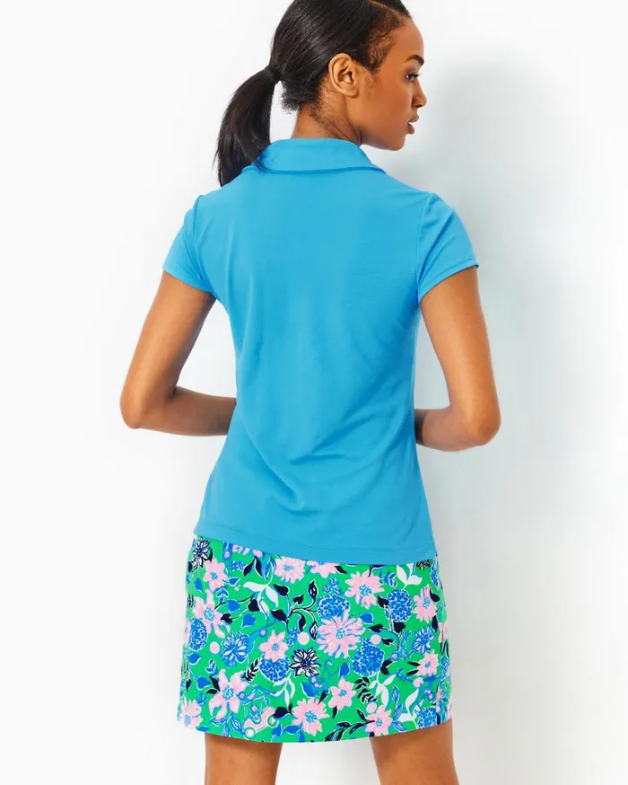 Women Lilly Pulitzer Tops UPF 50 Luxletic Frida Scallop Polo Top Spearmint Golf Till You Drop Women Lilly Pulitzer Tops UPF 50 Luxletic Frida Scallop Polo Top Spearmint Golf Till You Drop