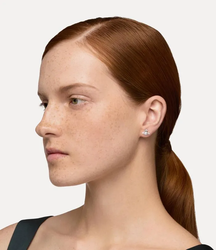 Women Lorelei Stud Earrings Platinum Vivienne Westwood Classic Styles Women Lorelei Stud Earrings Platinum Vivienne Westwood Classic Styles