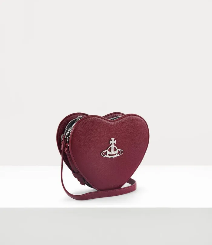 Women Louise Heart Crossbody Bag Burgundy Vivienne Westwood Crossbody Bags Women Louise Heart Crossbody Bag Burgundy Vivienne Westwood Crossbody Bags