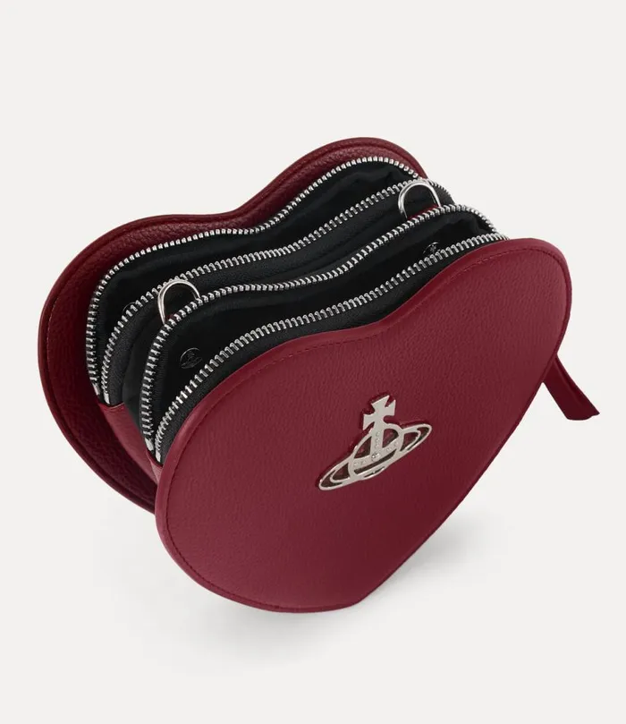 Women Louise Heart Crossbody Bag Burgundy Vivienne Westwood Crossbody Bags Women Louise Heart Crossbody Bag Burgundy Vivienne Westwood Crossbody Bags