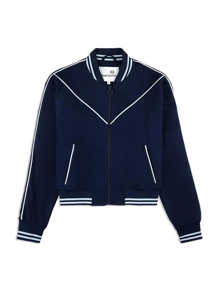 Women Loungewear Sergio Tacchini Pavia Twill Bomber Jacket Maritime Blue
