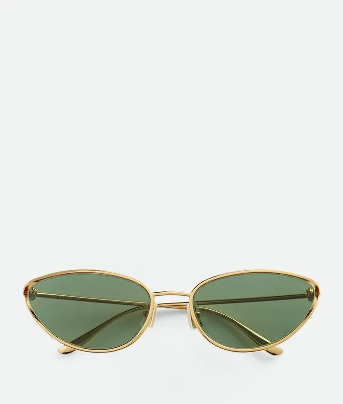 WomenMen Bottega Veneta Sunglasses Knot Cat Eye Sunglasses Goldgreen