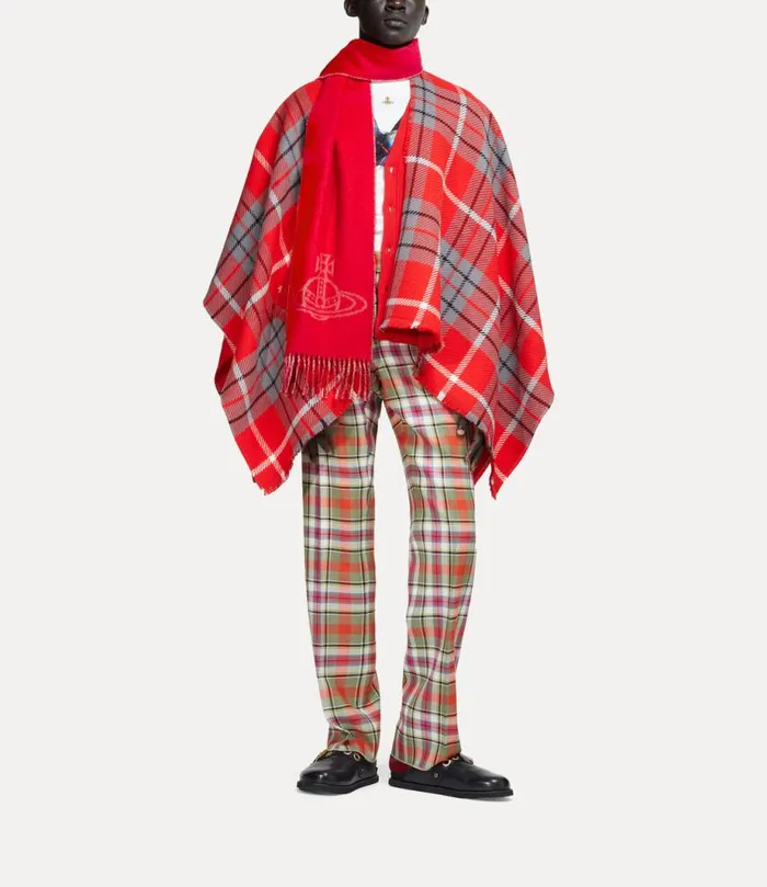 WomenMen Double Logo Scarf Red Vivienne Westwood Scarves And Ponchos WomenMen Double Logo Scarf Red Vivienne Westwood Scarves And Ponchos