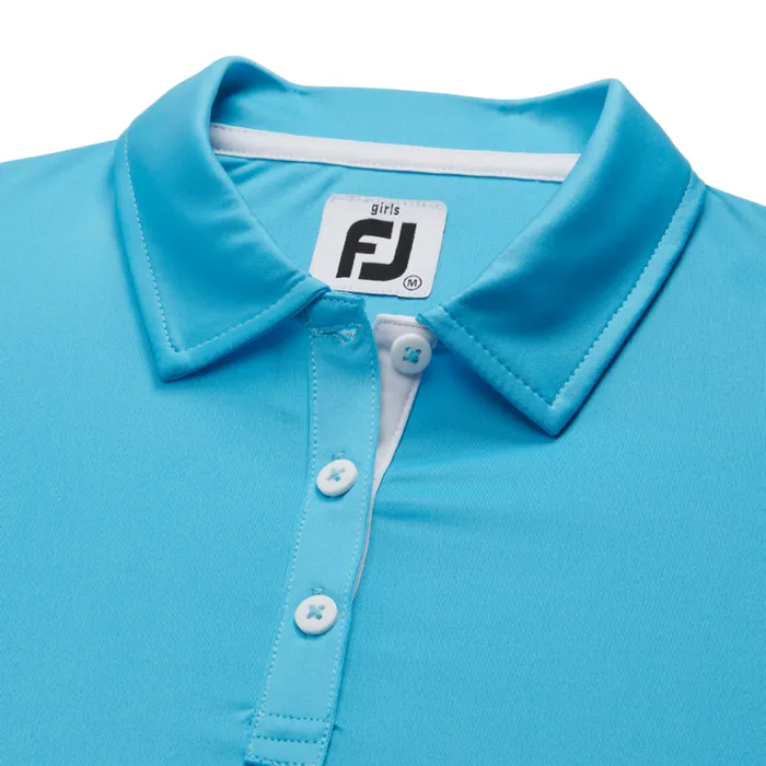 WomenMen FootJoy Apparel Short Sleeve Shirt Junior Girl Aqua WomenMen FootJoy Apparel Short Sleeve Shirt Junior Girl Aqua