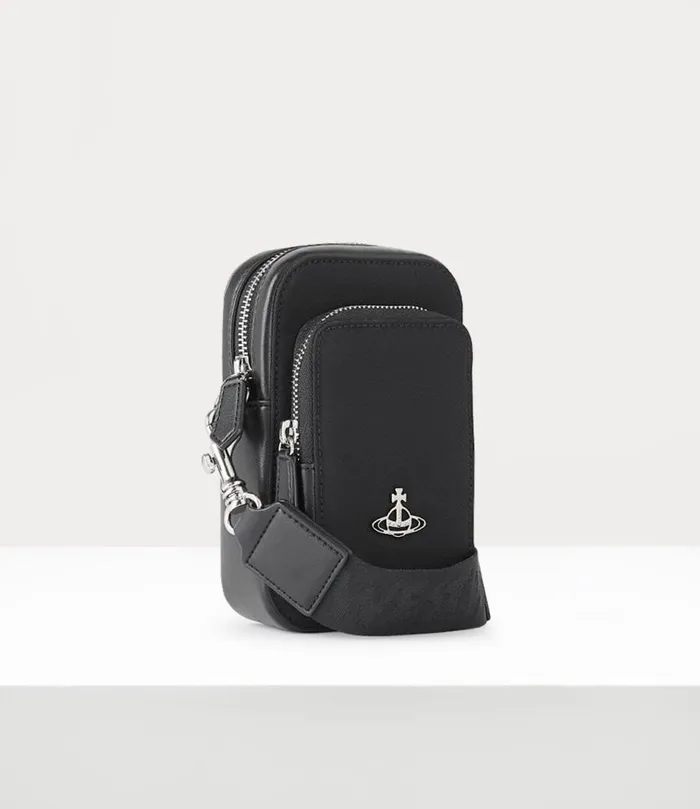 WomenMen Phone Crossbody Bag Black Vivienne Westwood Crossbody Bags WomenMen Phone Crossbody Bag Black Vivienne Westwood Crossbody Bags