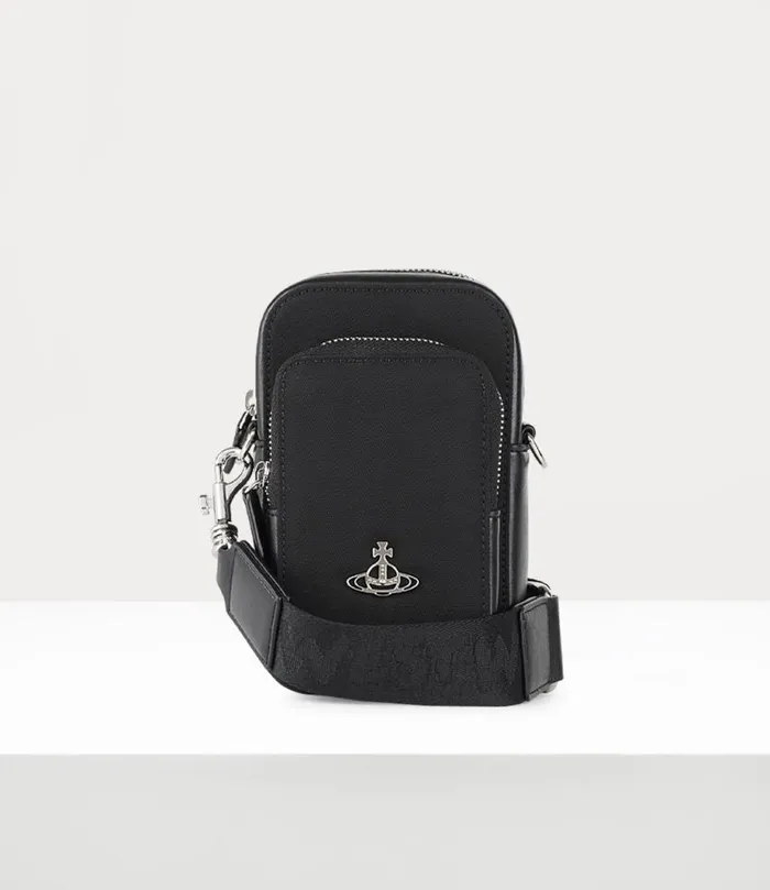 WomenMen Phone Crossbody Bag Black Vivienne Westwood Crossbody Bags WomenMen Phone Crossbody Bag Black Vivienne Westwood Crossbody Bags