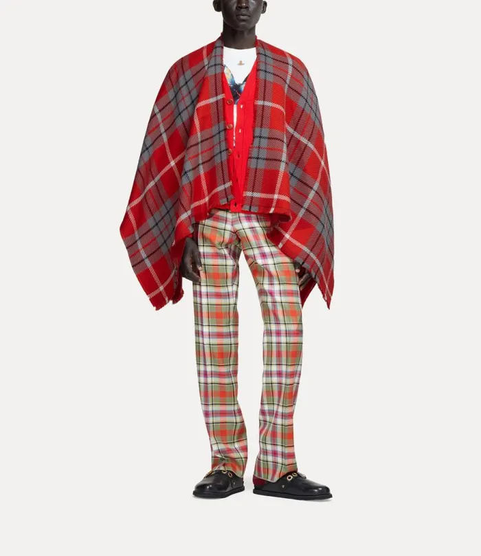 WomenMen Tartan Poncho Red Vivienne Westwood Scarves And Ponchos WomenMen Tartan Poncho Red Vivienne Westwood Scarves And Ponchos