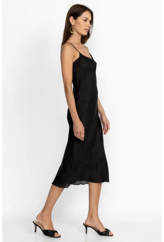 Women Midi Length Slip Black Johnny Was Dresses
