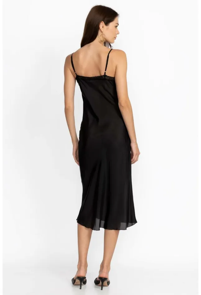 Women Midi Length Slip Black Johnny Was Dresses
