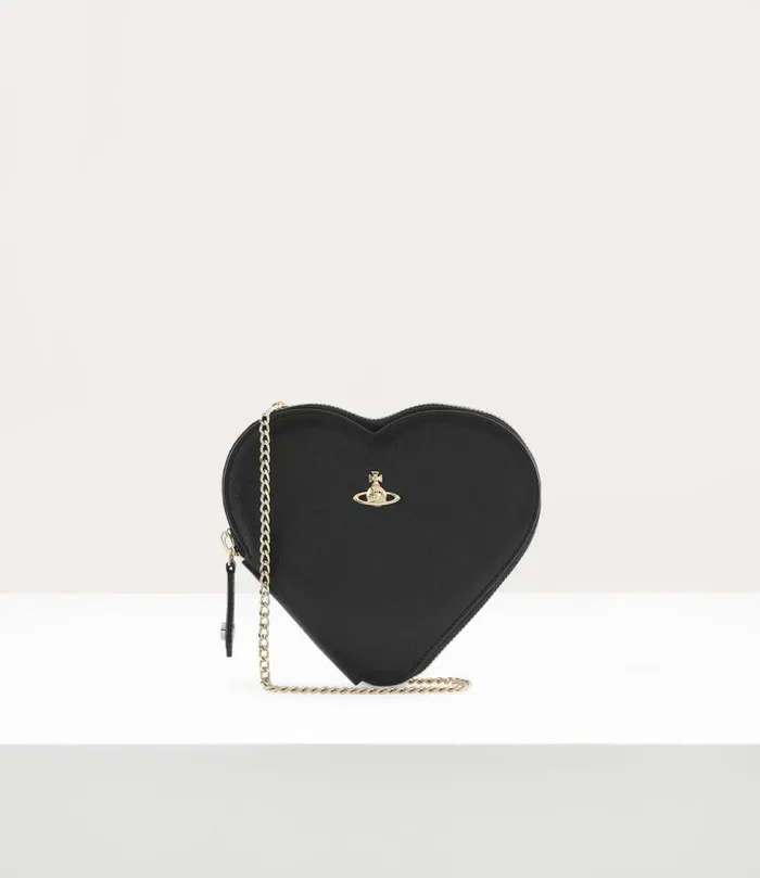 Women New Heart Crossbody Bag Black Vivienne Westwood Crossbody Bags Women New Heart Crossbody Bag Black Vivienne Westwood Crossbody Bags