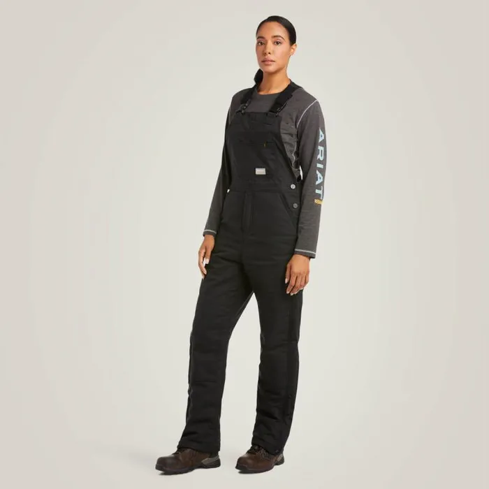 Women Pants and Shorts Ariat Rebar DuraCanvas Stretch Insulated Bib Black