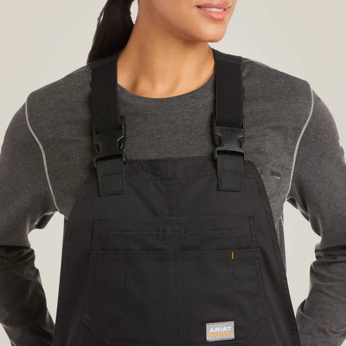 Women Pants and Shorts Ariat Rebar DuraCanvas Stretch Insulated Bib Black Women Pants and Shorts Ariat Rebar DuraCanvas Stretch Insulated Bib Black