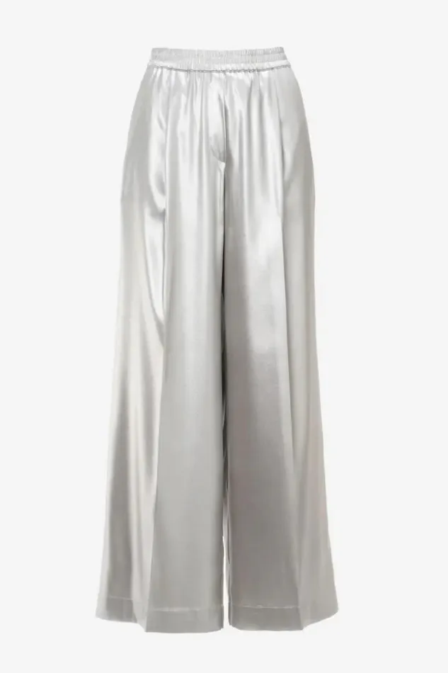Women Pants and Skirts Lala Berlin Pants Perilla 8211 Polyester 8211 Silver Women Pants and Skirts Lala Berlin Pants Perilla 8211 Polyester 8211 Silver