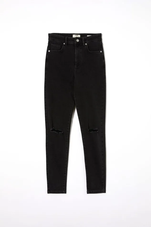 Women Pants Cotton On High Rise Skinny Jean Graphite Black Rip Women Pants Cotton On High Rise Skinny Jean Graphite Black Rip