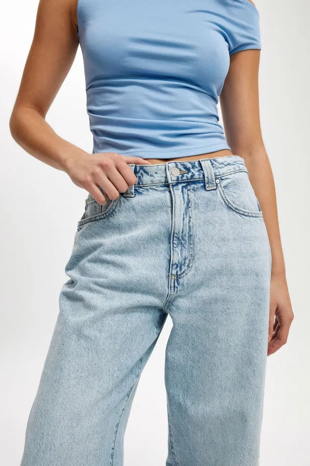 Women Pants Cotton On Super Baggy Jean Palm Blue Women Pants Cotton On Super Baggy Jean Palm Blue