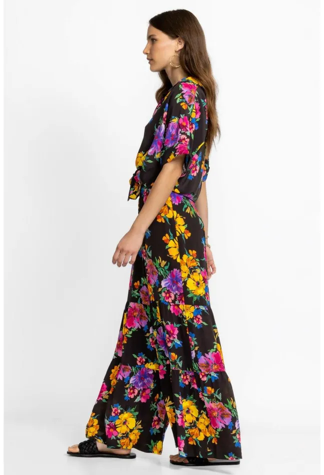 Women Poppy Silk Tiered Pant Poppy Johnny Was Bottoms