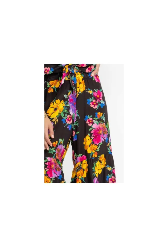 Women Poppy Silk Tiered Pant Poppy Johnny Was Bottoms