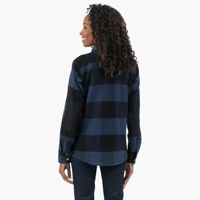 Womens DuraTech Renegade Flannel Shirt Ink Navy Buffalo Plaid Ink Navy Buffalo Plaid a1c Women Dickies Button Up