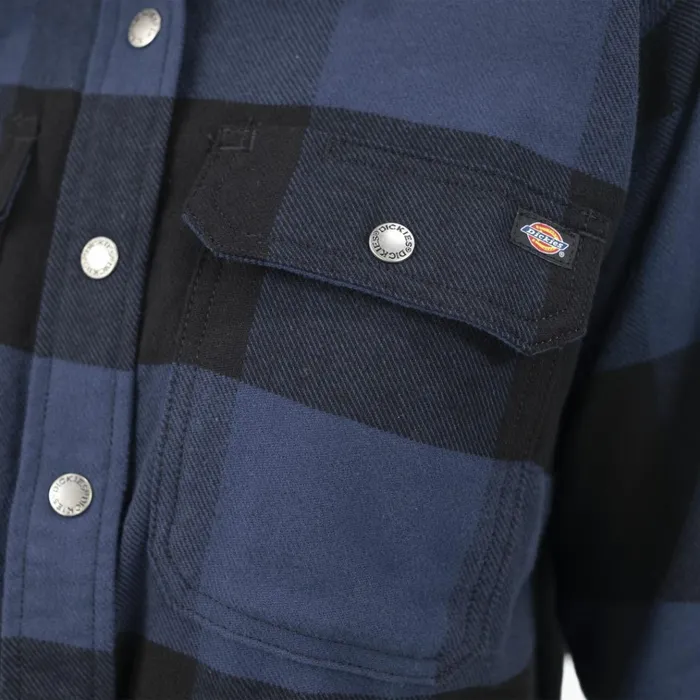 Womens DuraTech Renegade Flannel Shirt Ink Navy Buffalo Plaid Ink Navy Buffalo Plaid a1c Women Dickies Button Up